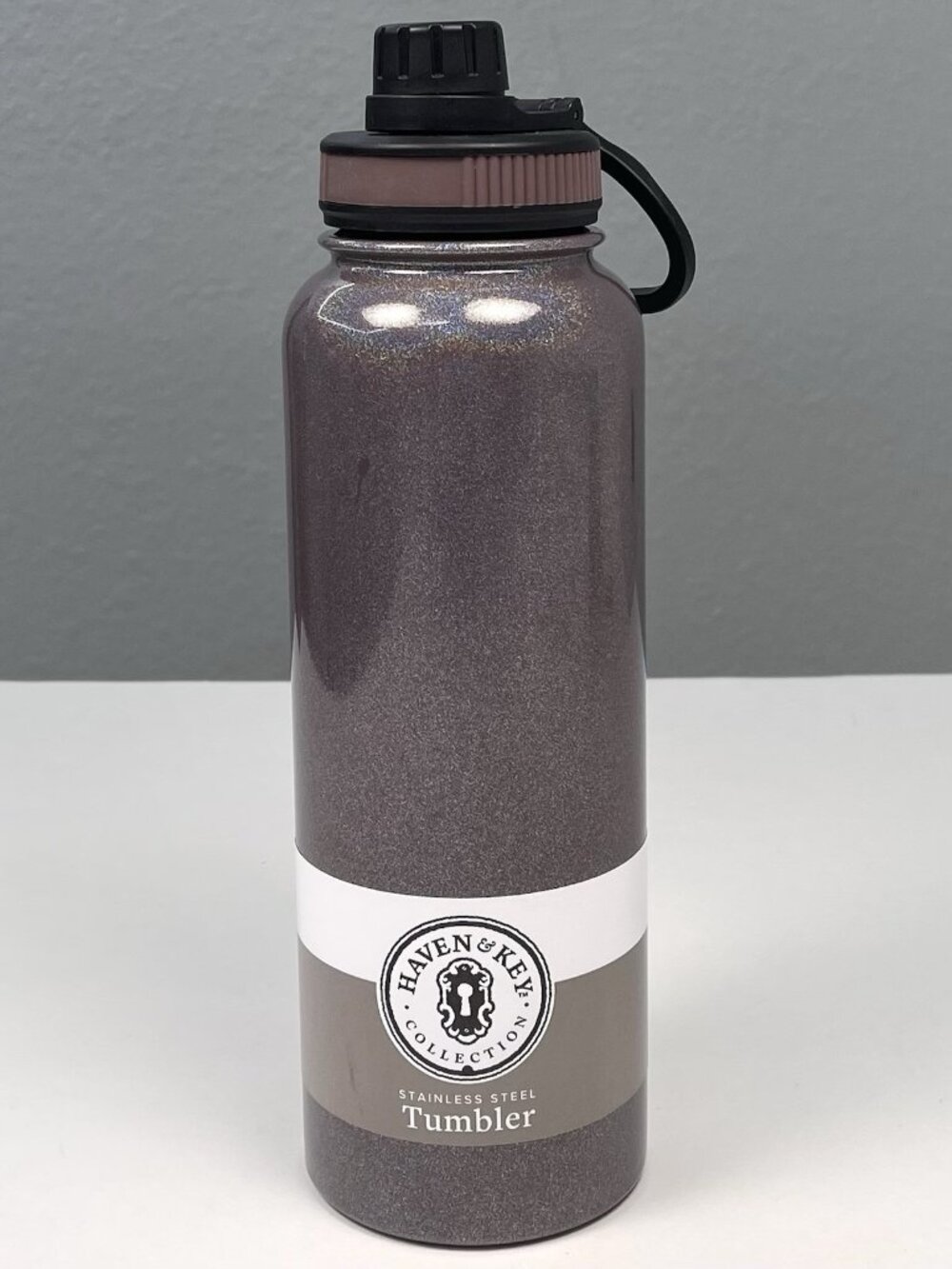 HAVEN & KEY 40oz/1.18L 18/8 Stainless Steel Vacuum TUMBLER Pearl GRAY NEW Flaws